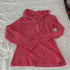 Columbia Pink Space-Dye Half-Zip Hoodie